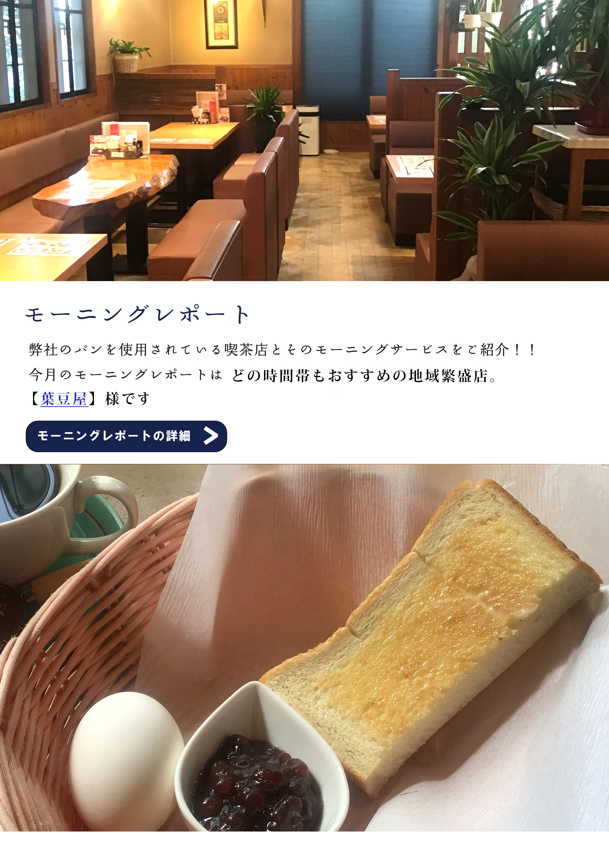 モーニングレポート葉豆屋